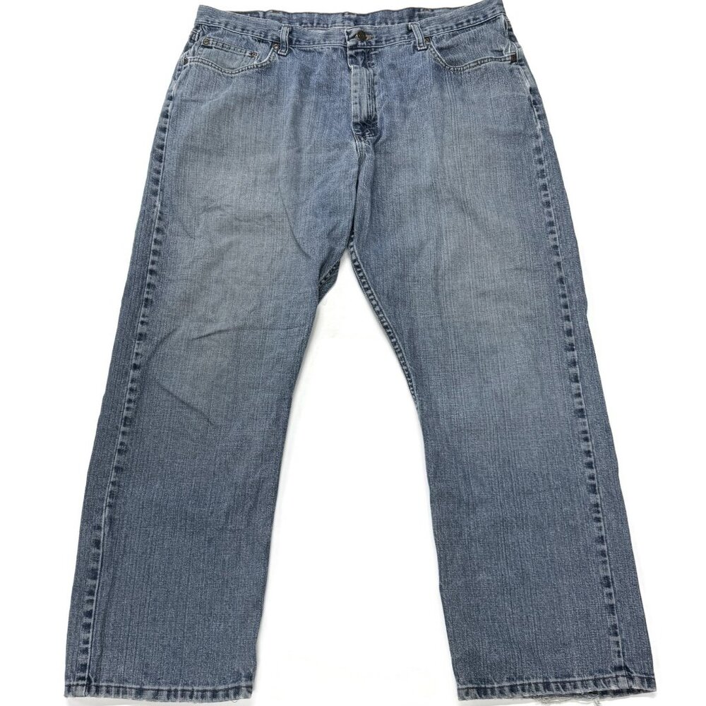 Wrangler Jeans Mens 40 X 30 Blue Relaxed Straight‎ Denim Western Travel 5 Pocket